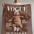 Personalized Vogue-Inspired Baby Blanket – Custom Photo, Name & Quote for Little Fashion Stars